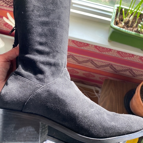 Steve Madden Gabbie Thigh High Over-Knee Boots Black Microsuede 8.5 - Picture 7 of 12